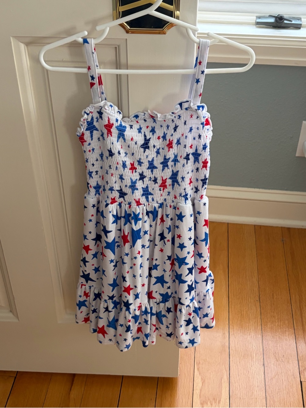 LIKE NEW Little Sleepies PLAY Bamboo 4th of July Star Print Smocked Tank Dress